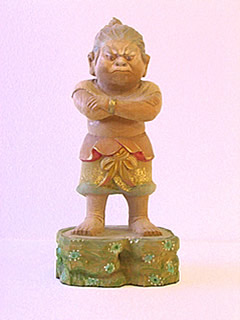 美術品　置物　風神　テラコッタ　長井武志作 大宮アートアカデミー 長井武志